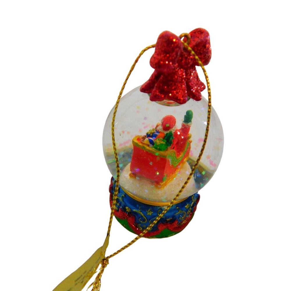 The Danbury Mint The White Christmas Santa Snow Globe Ornament - Picture 5 of 6